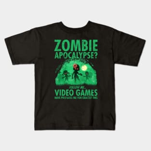 Funny Video Gamer Halloween Zombie Kids T-Shirt